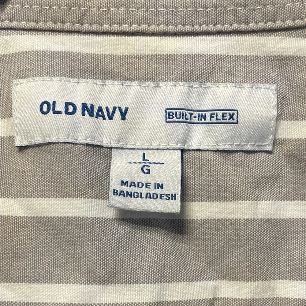 Old Navy Gray Striped Button-Down Shirt - Picture 2 of 3